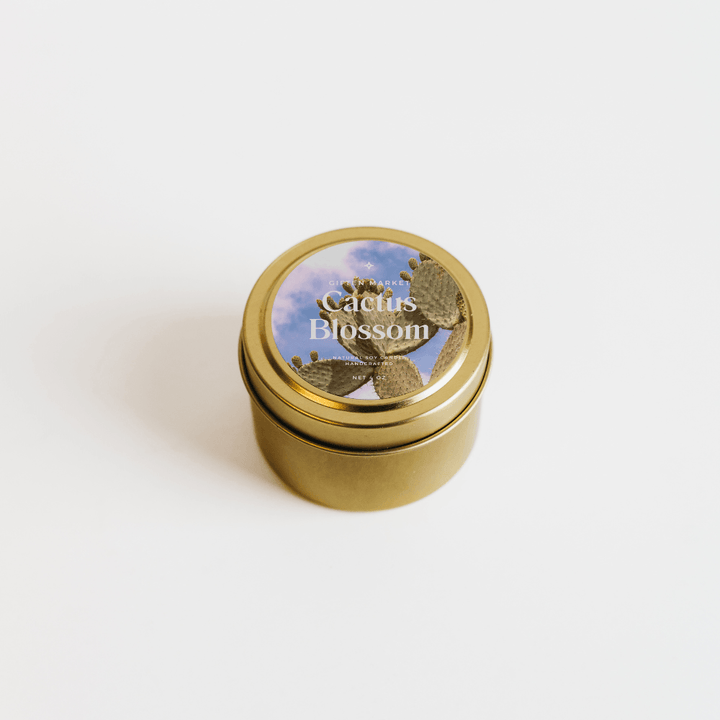 Cactus Blossom Gold Travel Candle by Giften Market
