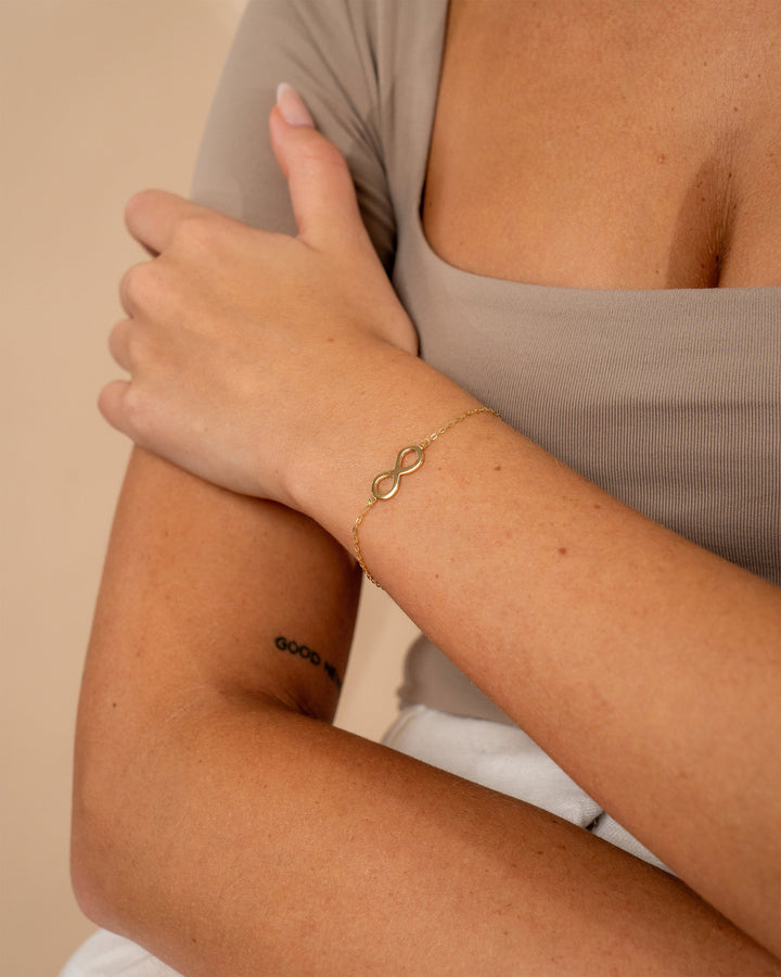 Sterling Silver Delicate Infinity Bracelet by Sterling Forever