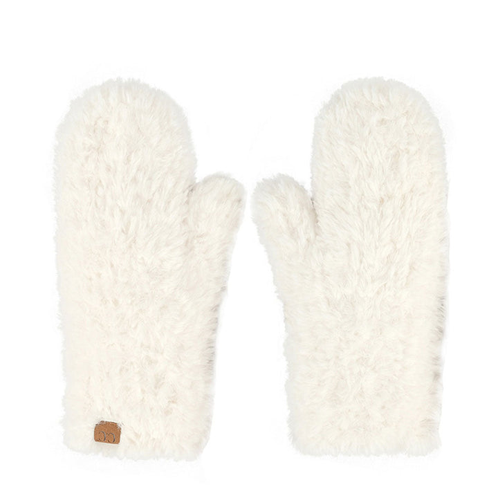 C.C Faux Fur Mittens by Madeline Love