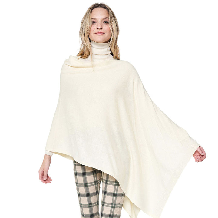 Solid Scarf Poncho by Madeline Love