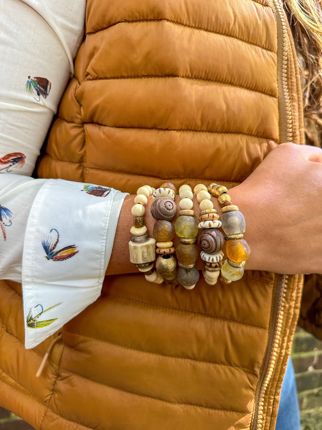 Metal Stack Bracelet | Brown Trout