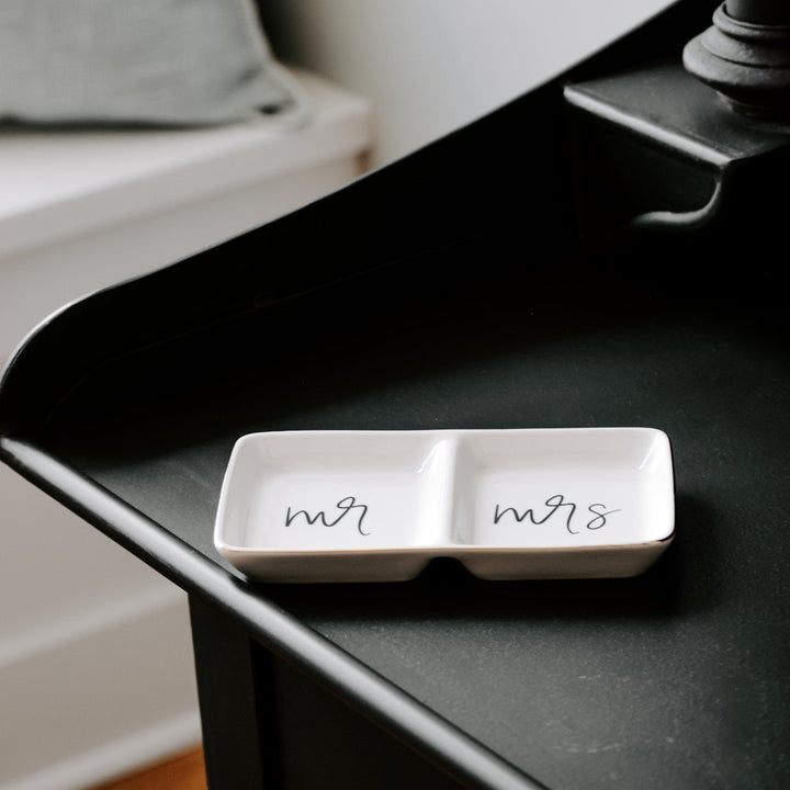 Mr. and Mrs. Jewelry Dish by Sweet Water Decor
