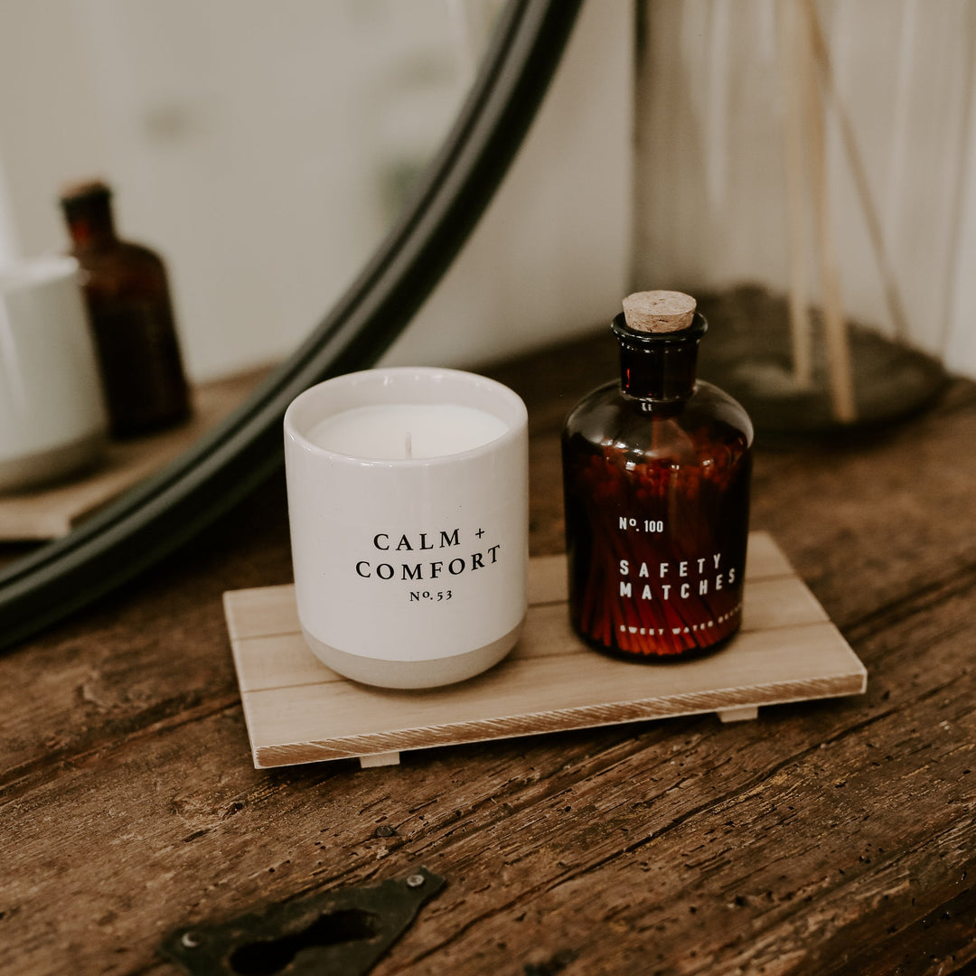 Natural Rectangular Wood Tray by Sweet Water Decor