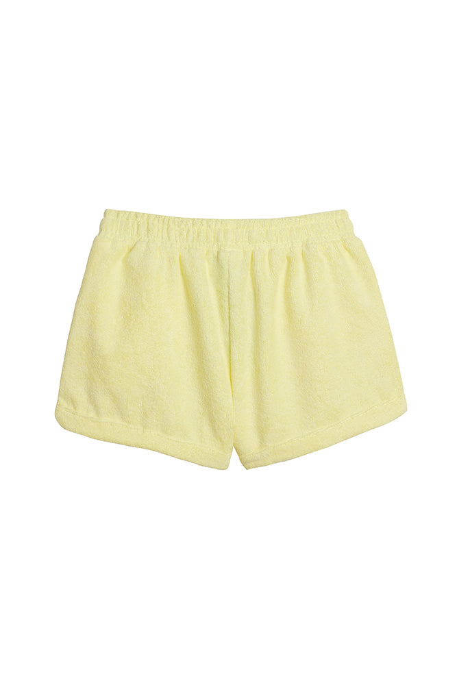 The Kauai French Terry Cabana Shorts with Star - Yellow by Jocelyn