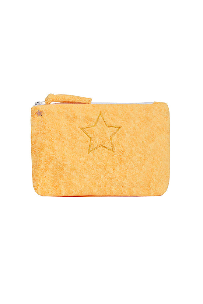 The Lanai French Terry Zipper Pouch with Star - Orange by Jocelyn