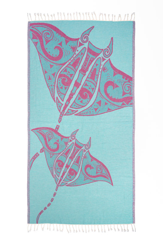 Manta Ray Rose - Turkish Towel by Sun Drunk