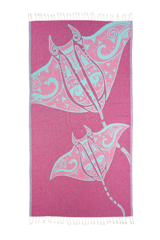 Manta Ray Rose - Turkish Towel by Sun Drunk