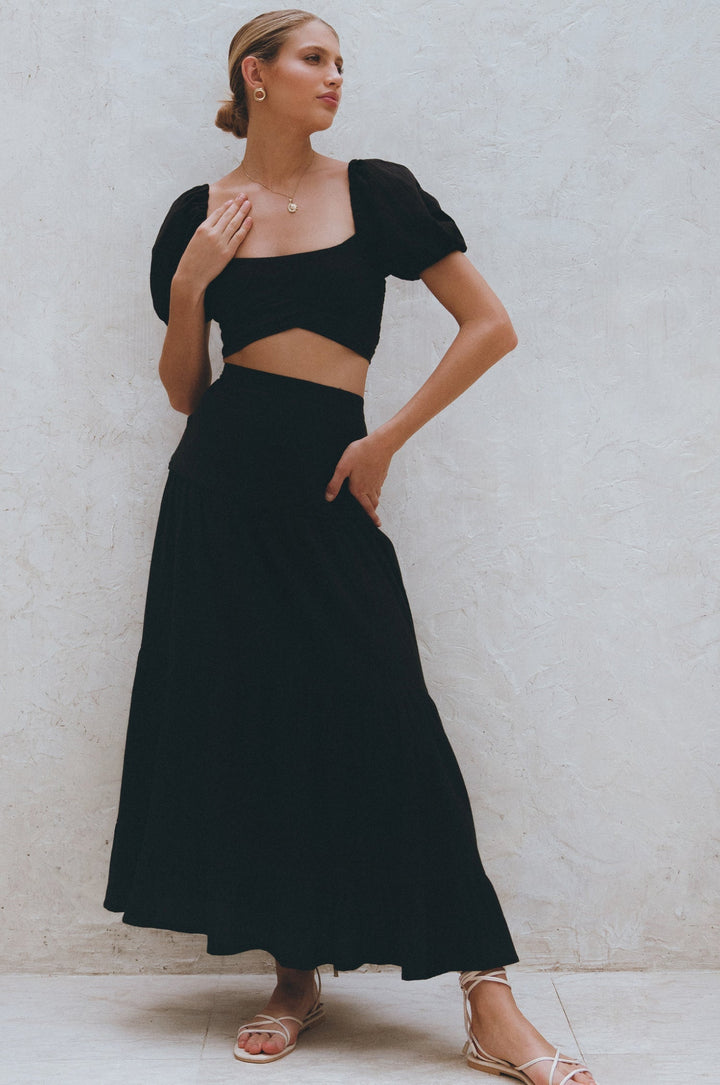 Kiana Linen Crop Top by Bali Lane