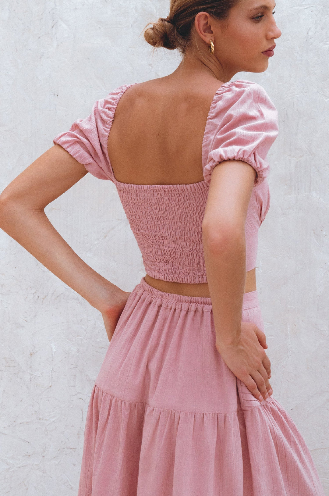 Kiana Linen Crop Top by Bali Lane