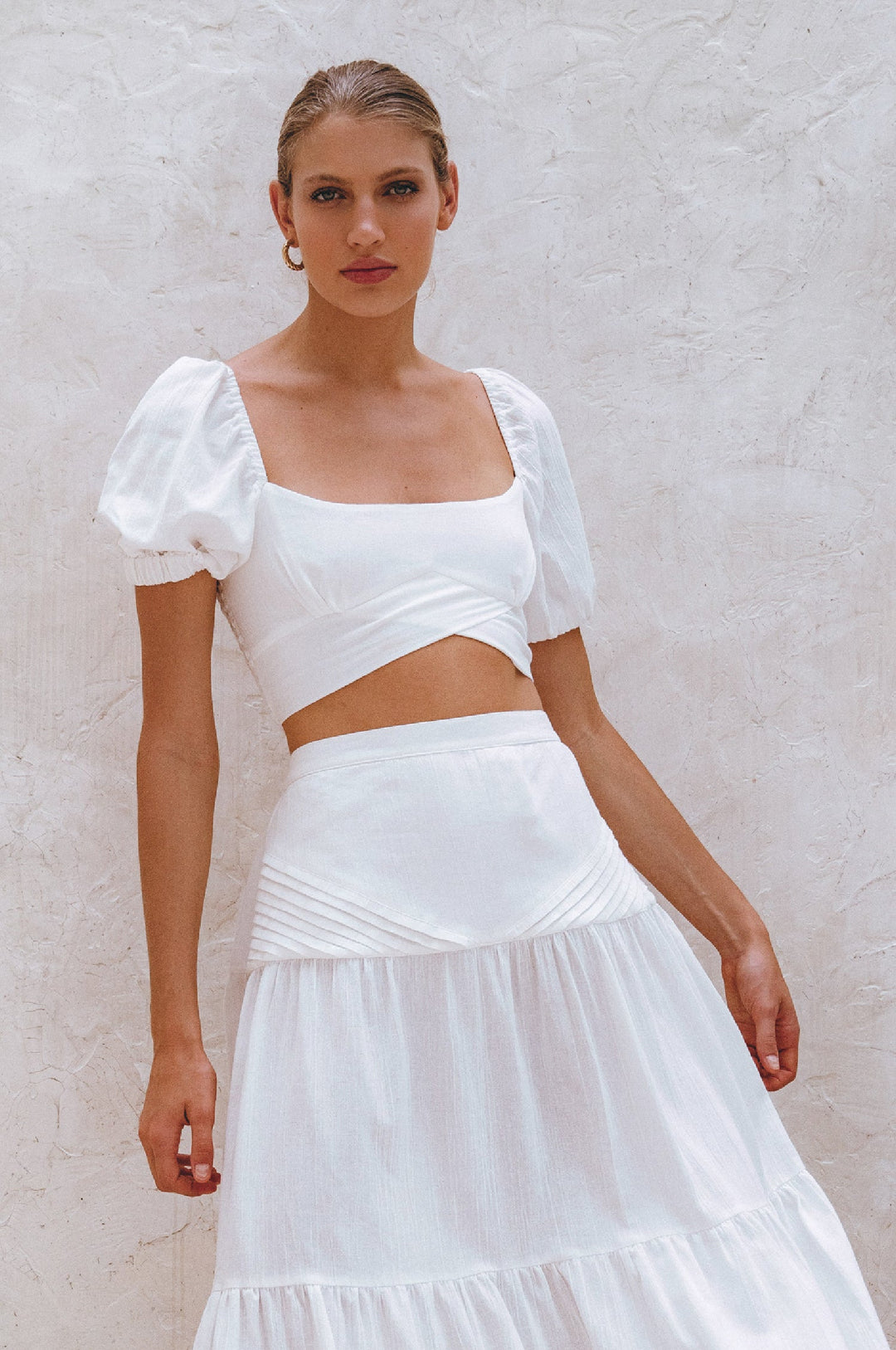 Kiana Linen Crop Top by Bali Lane