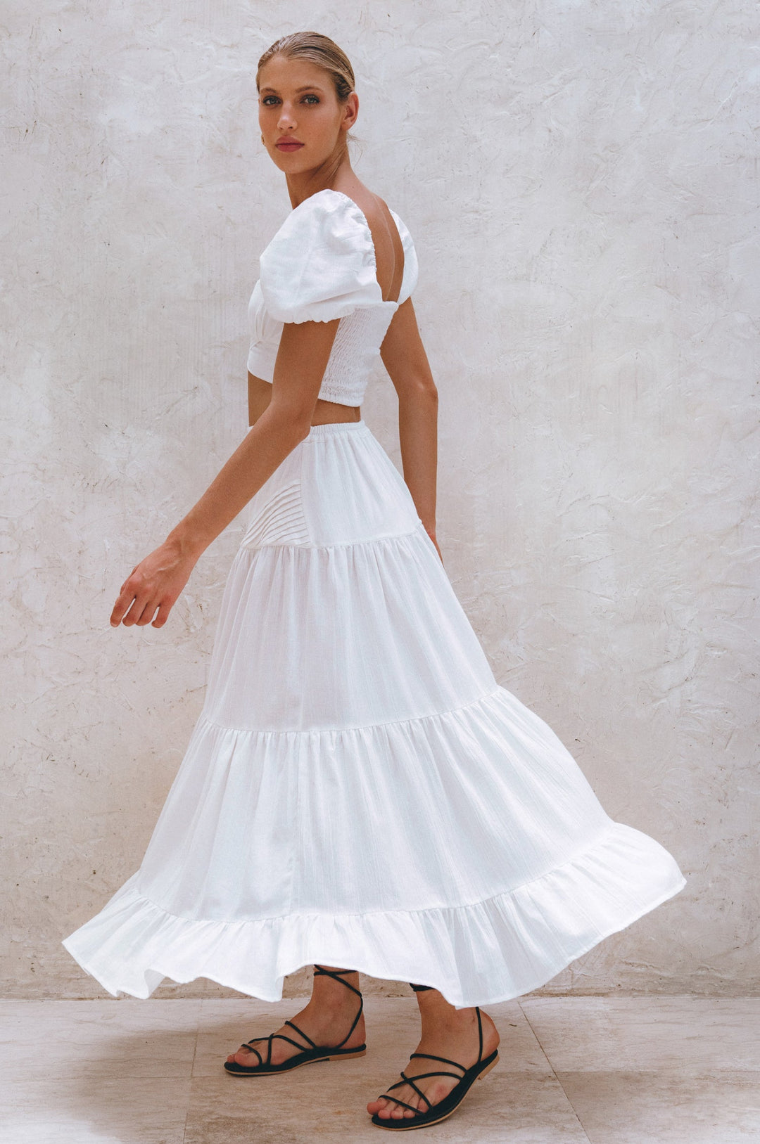 Kiana Linen Crop Top by Bali Lane