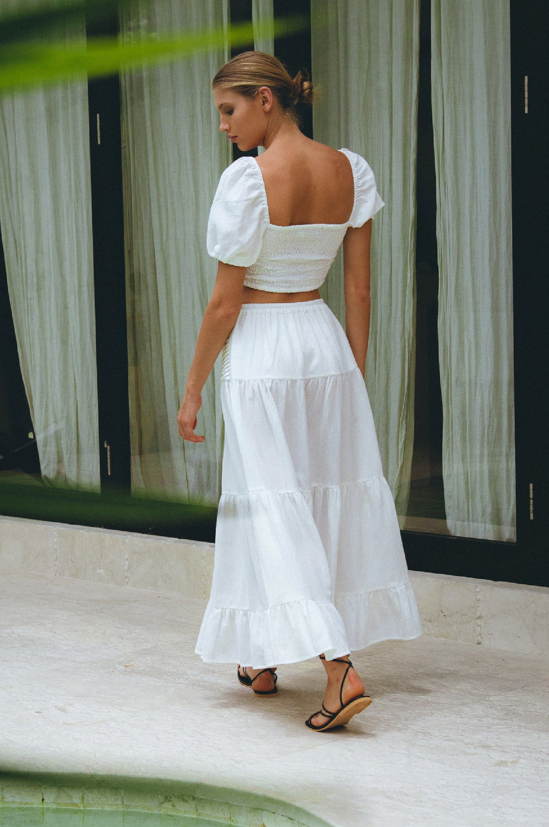 Kiana Linen Crop Top by Bali Lane