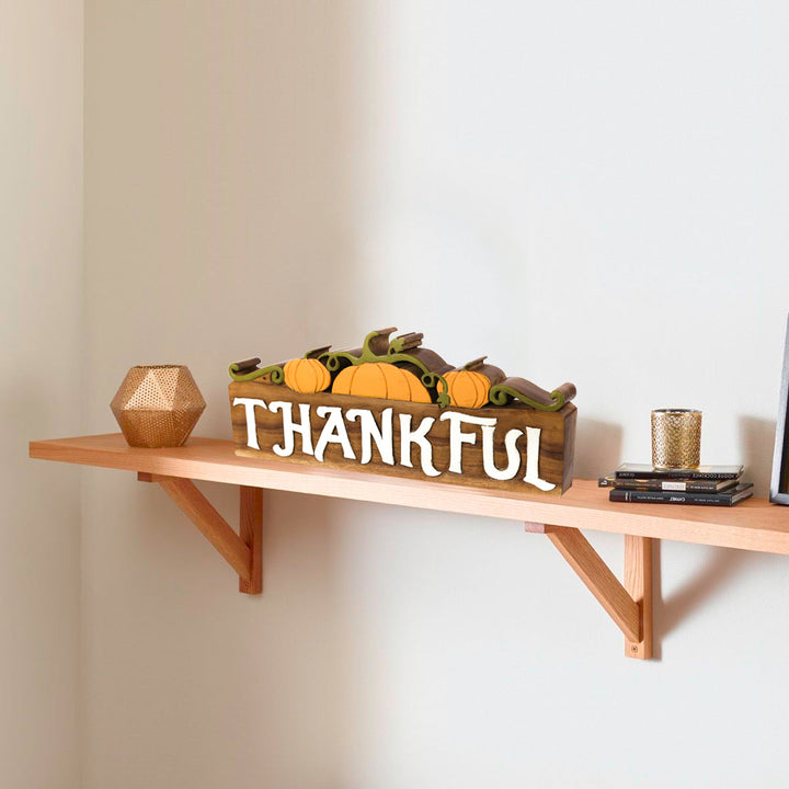 Thankful Handmade Wooden Sculpture by Decozen