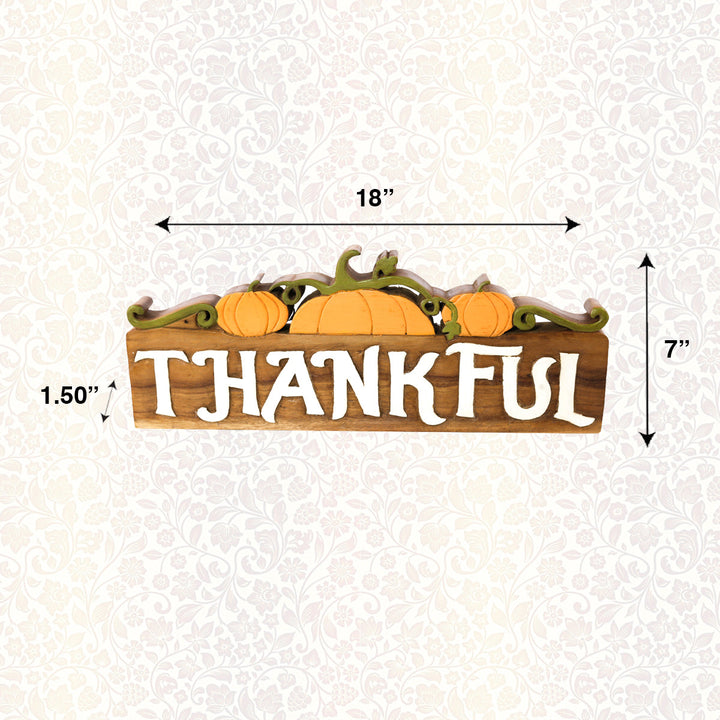 Thankful Handmade Wooden Sculpture by Decozen