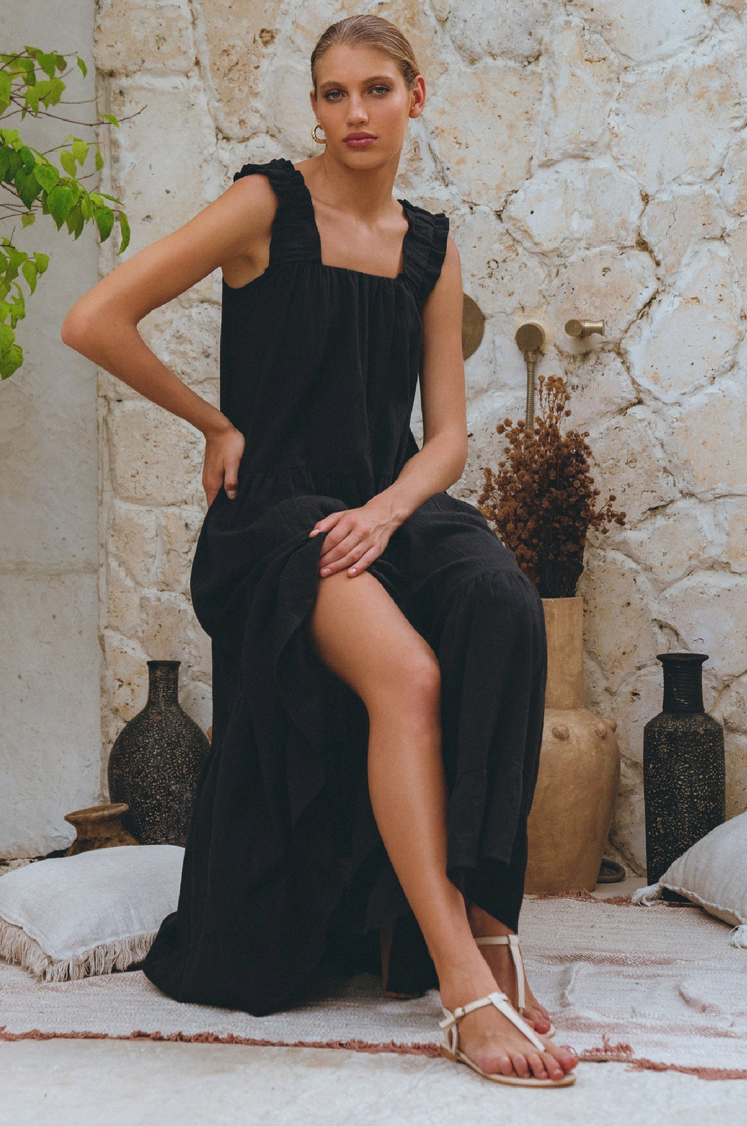 La Palma Linen Maxi Dress by Bali Lane