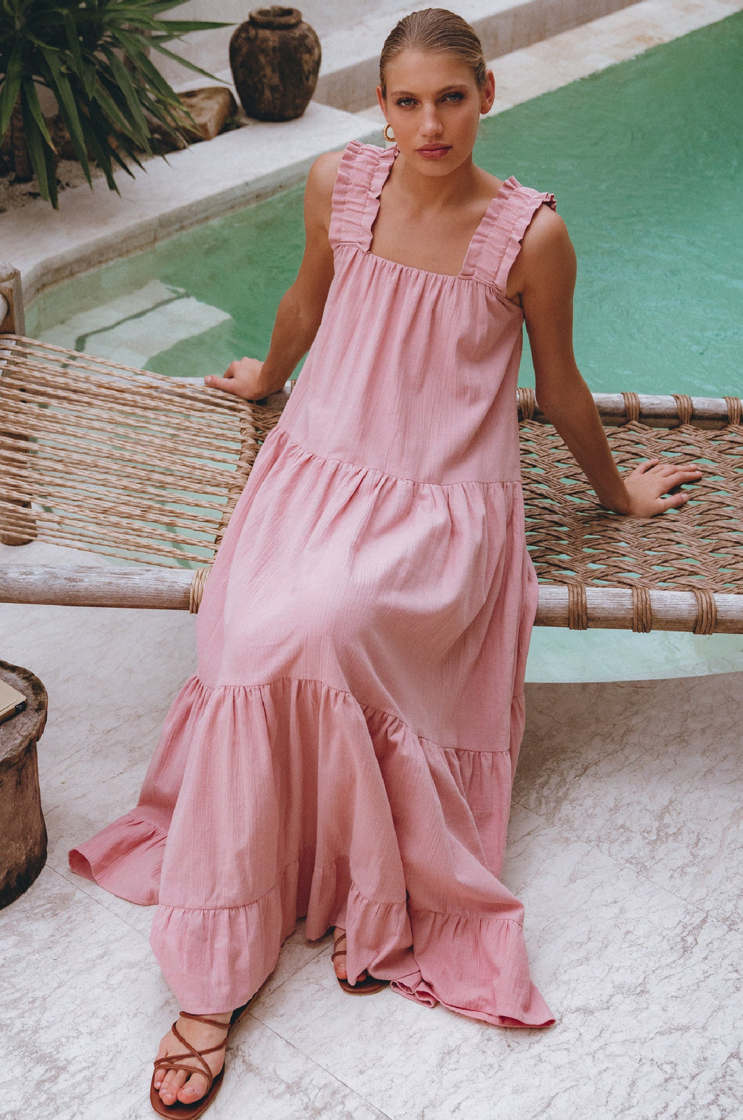 La Palma Linen Maxi Dress by Bali Lane