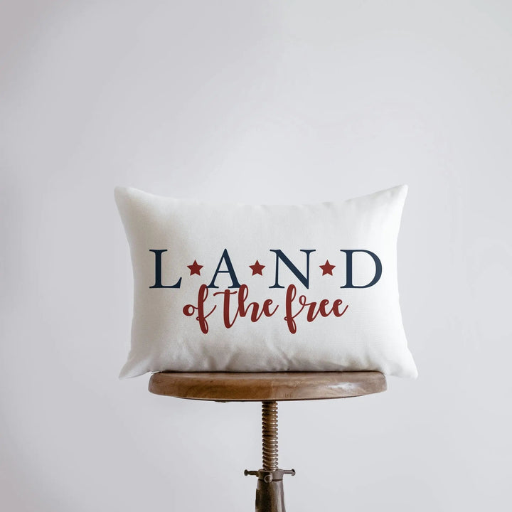 Land of the Free | 18x12 | Fourth of July | Pillow Cover | Memorial Gift | Home Décor | Freedom Pillow | Throw Pillows | Bedroom Décor