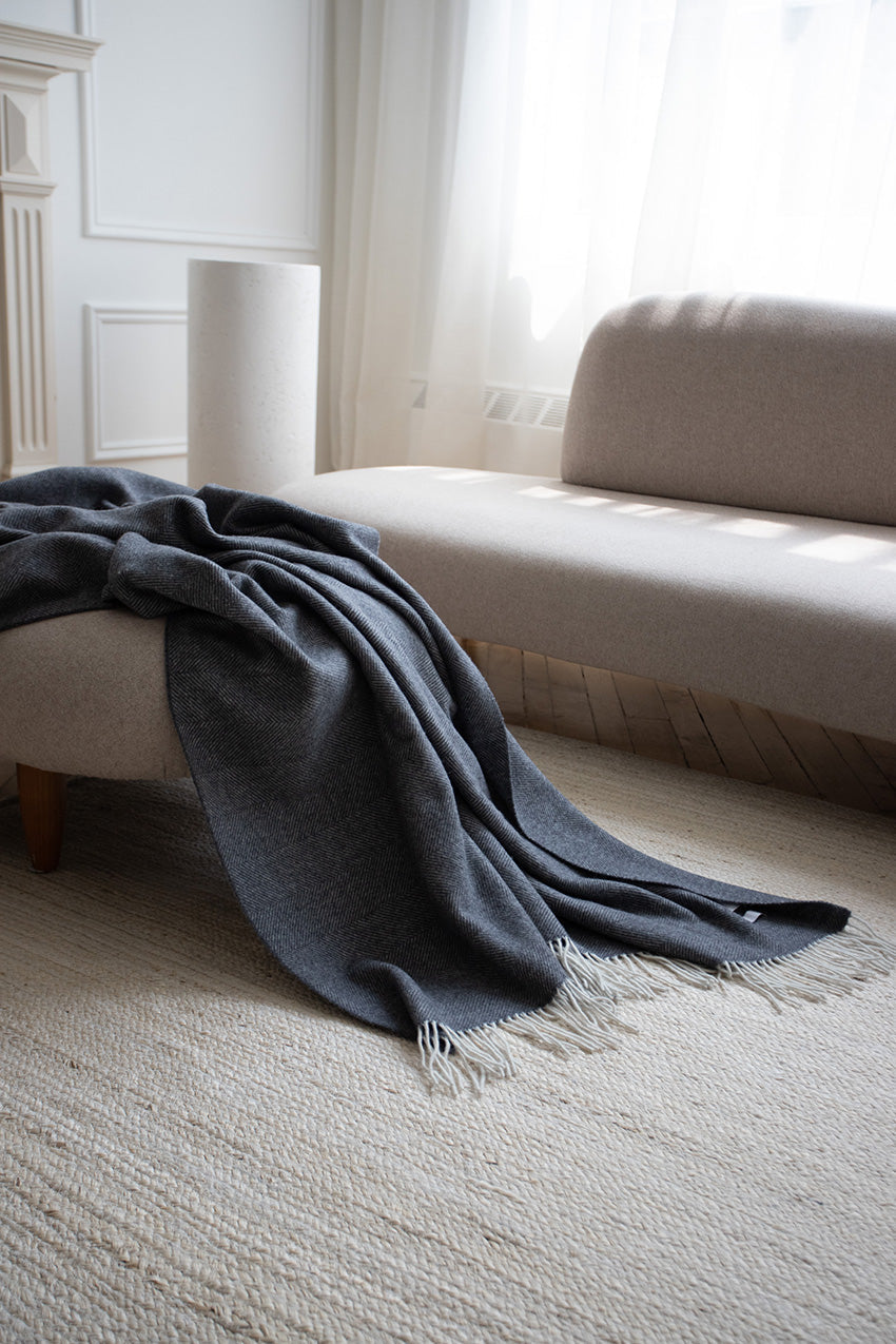 Langley Cashmere Throw by Linen Way