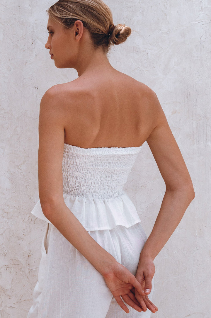 Laura Smocked Linen Top by Bali Lane