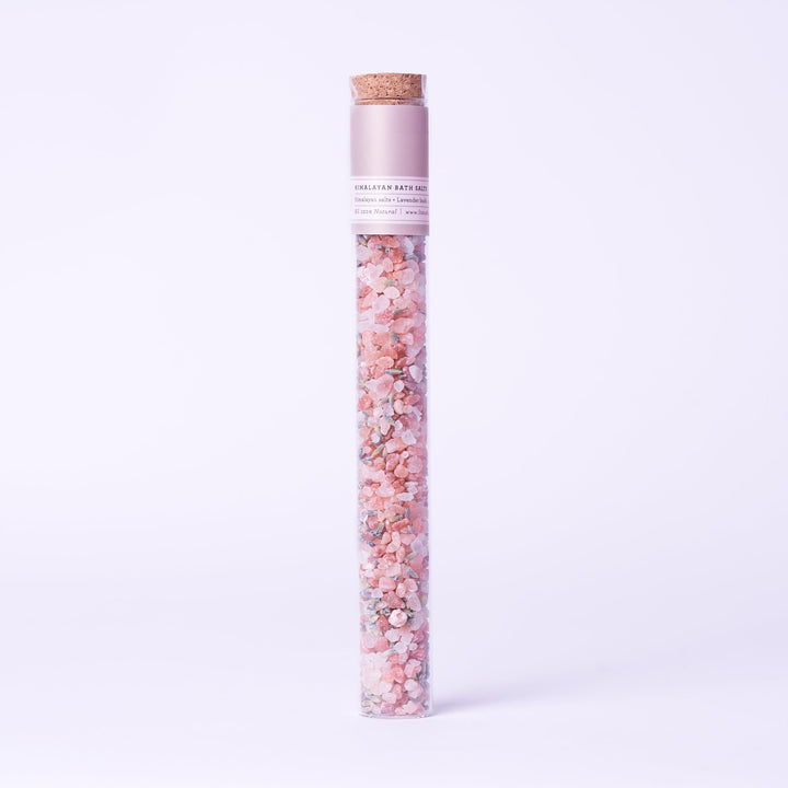 Natural Bath Salts Gift set in 8 Glass Tubes, Luxurious Bath Experience