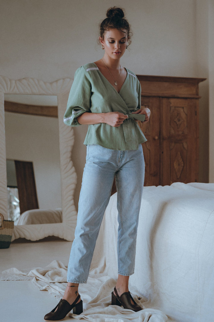 Lola Leather Mules by Bali Lane