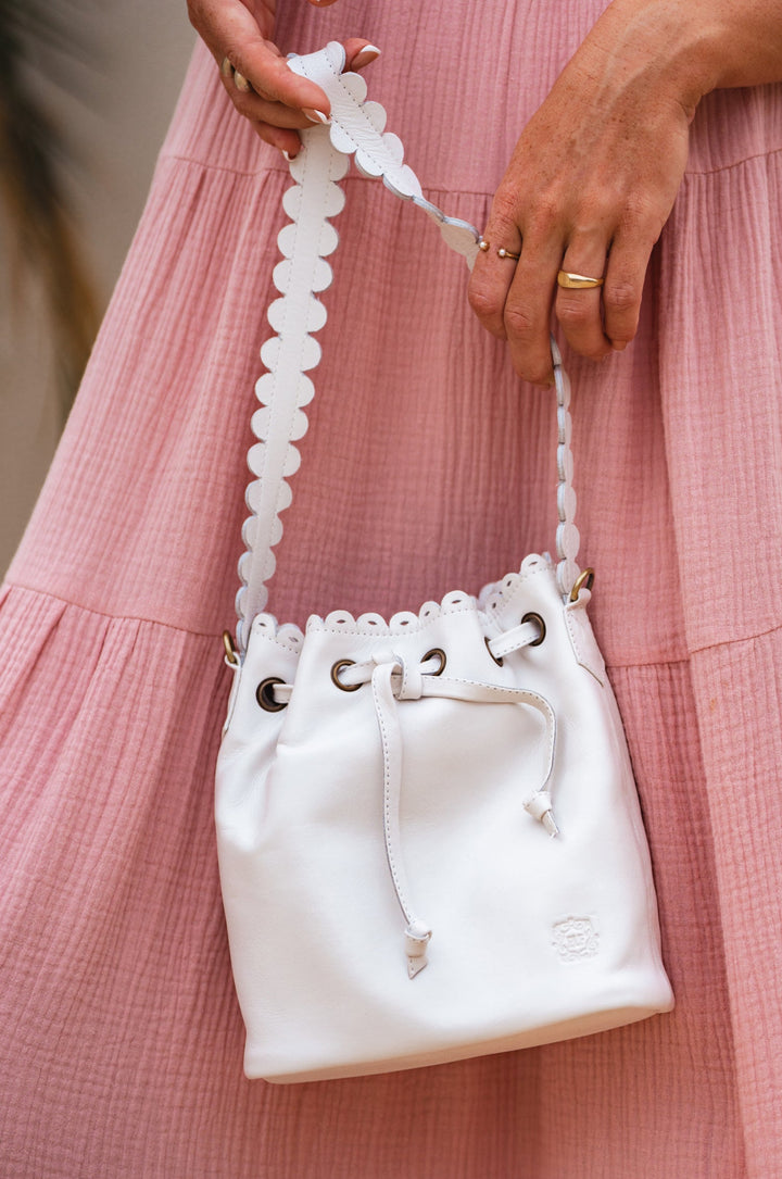 Luisa Scalloped Bucket Bag by Bali ELF