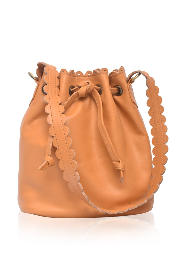Luisa Scalloped Bucket Bag by Bali ELF