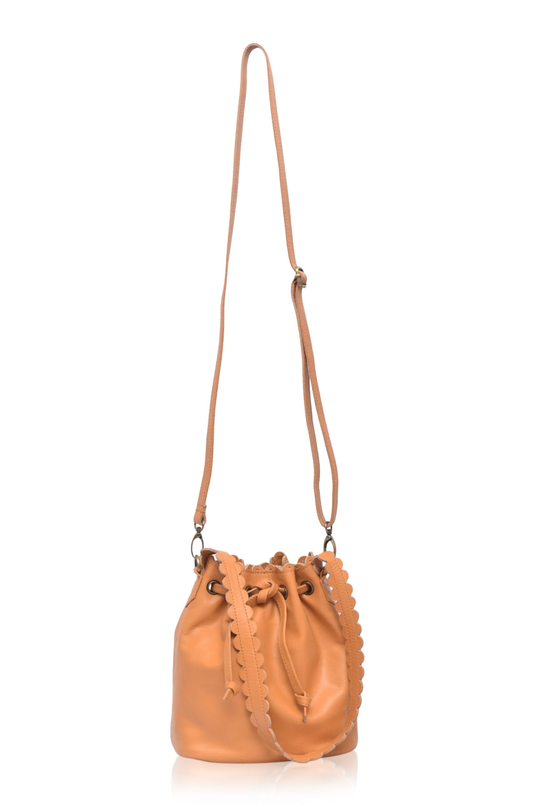 Luisa Scalloped Bucket Bag by Bali ELF