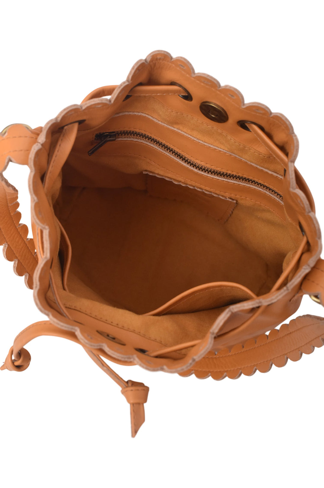 Luisa Scalloped Bucket Bag by Bali ELF