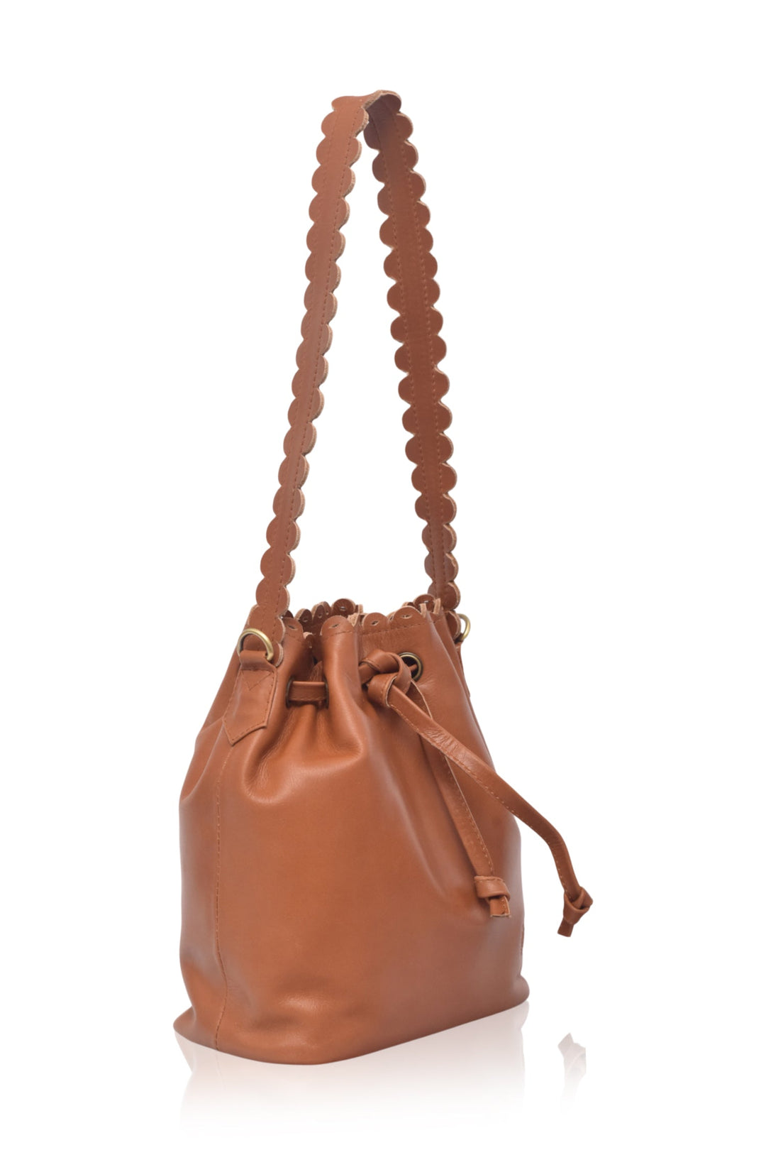 Luisa Scalloped Bucket Bag by Bali ELF
