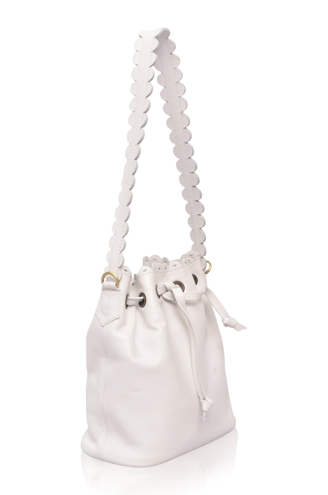 Luisa Scalloped Bucket Bag by Bali ELF