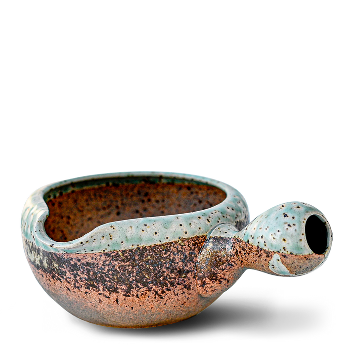 Brown Matcha Bowl with Spout by Aprika Life