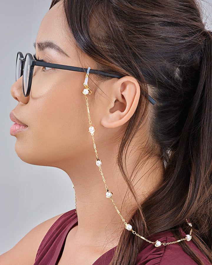Stationed Pearl Twist Glasses Chain by Sterling Forever