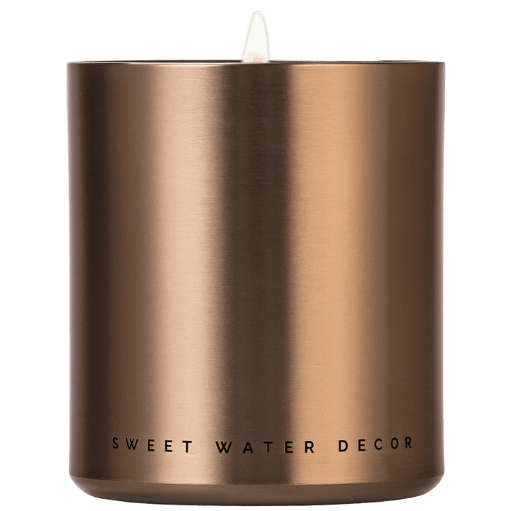 Hello Fall Soy Candle - Bronze Metal Aluminum Jar - 10 oz