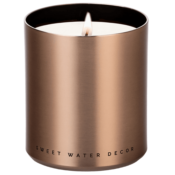 Hello Fall Soy Candle - Bronze Metal Aluminum Jar - 10 oz
