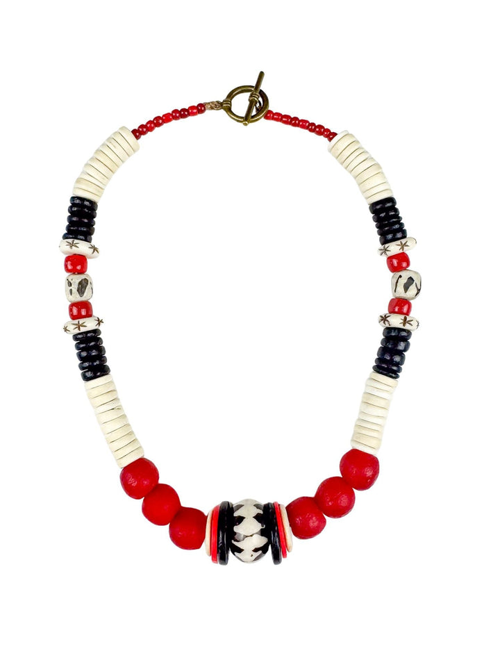 Classic Necklace | Red + Black