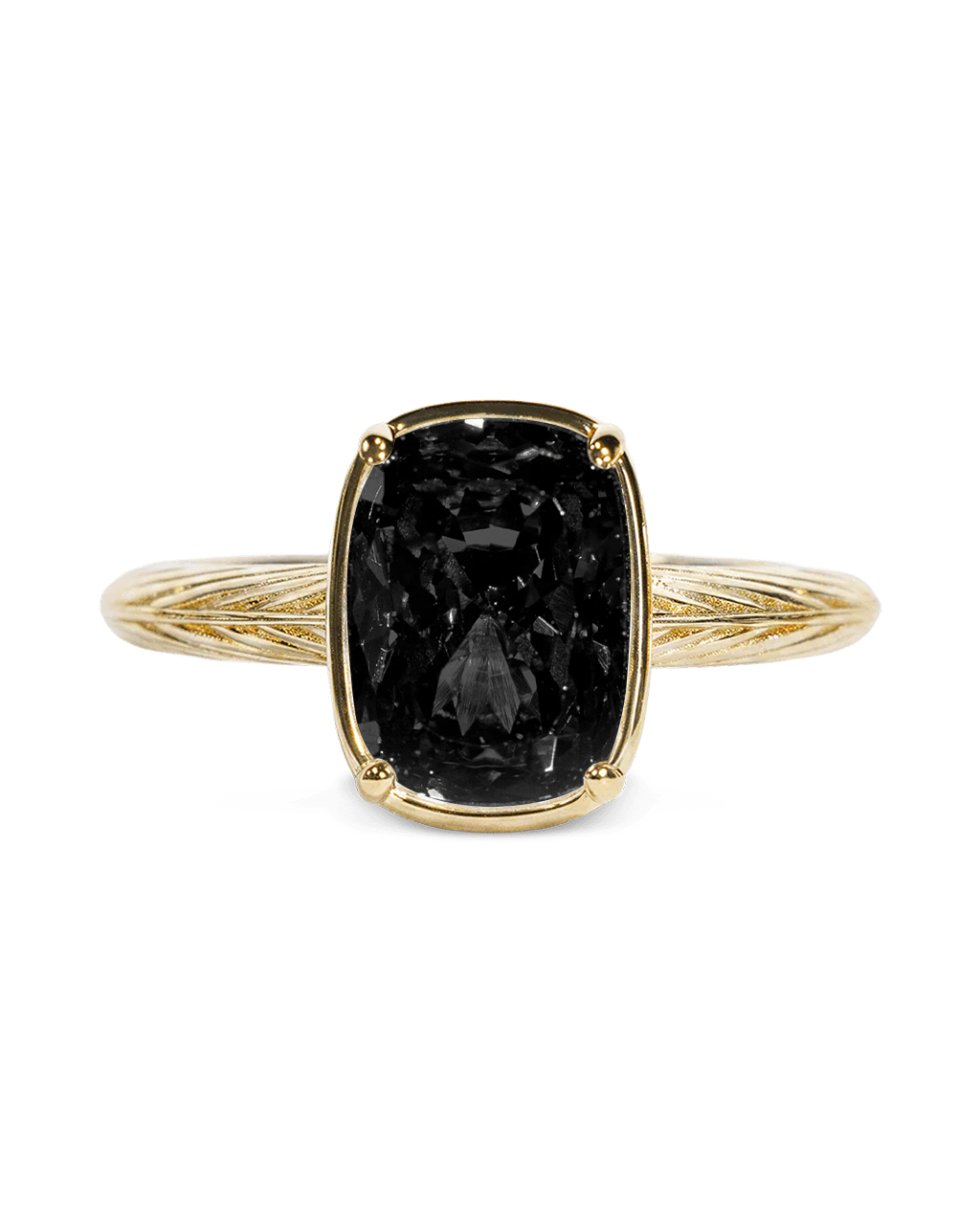 Mini Black Elongated Cushion Ring