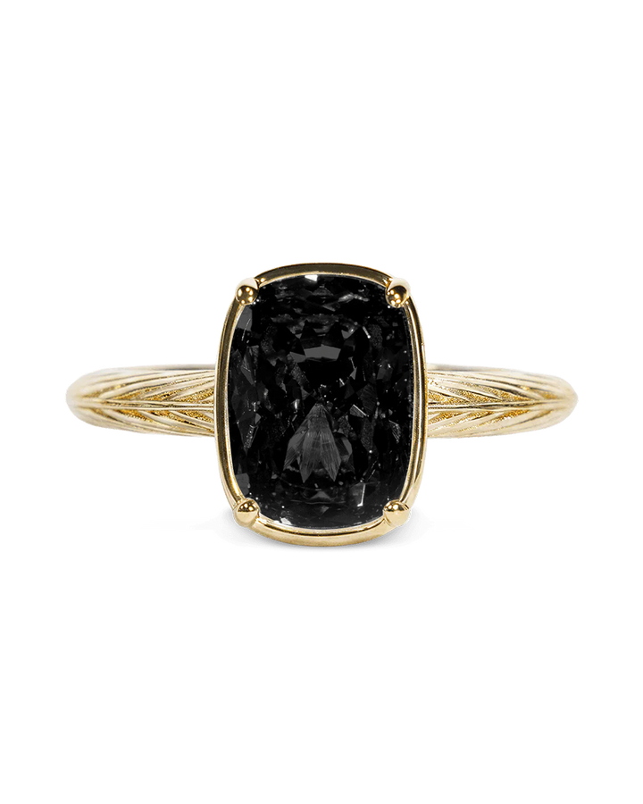 Mini Black Elongated Cushion Ring