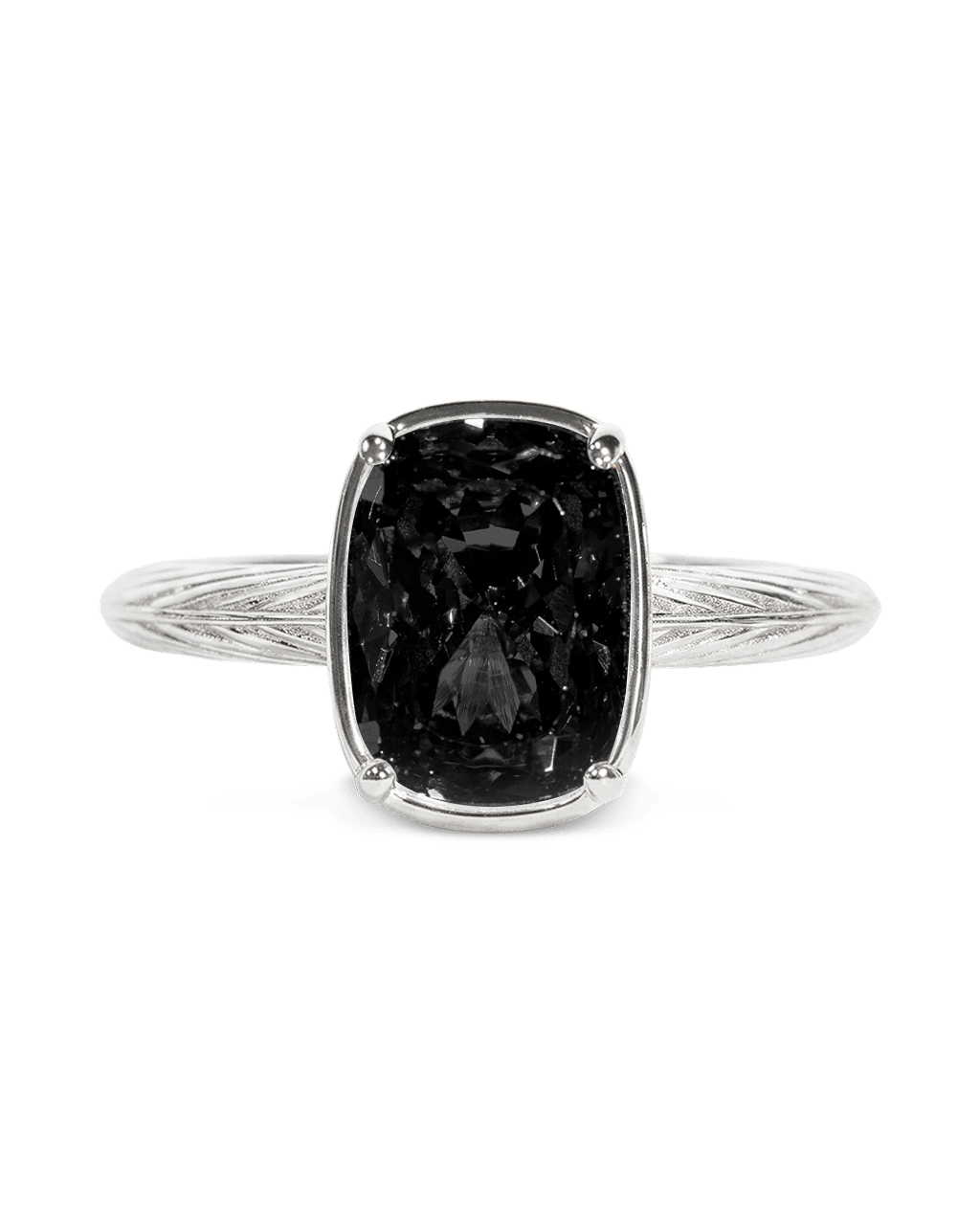 Mini Black Elongated Cushion Ring
