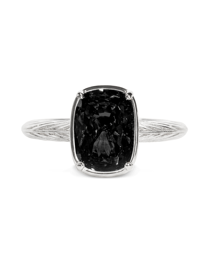 Mini Black Elongated Cushion Ring