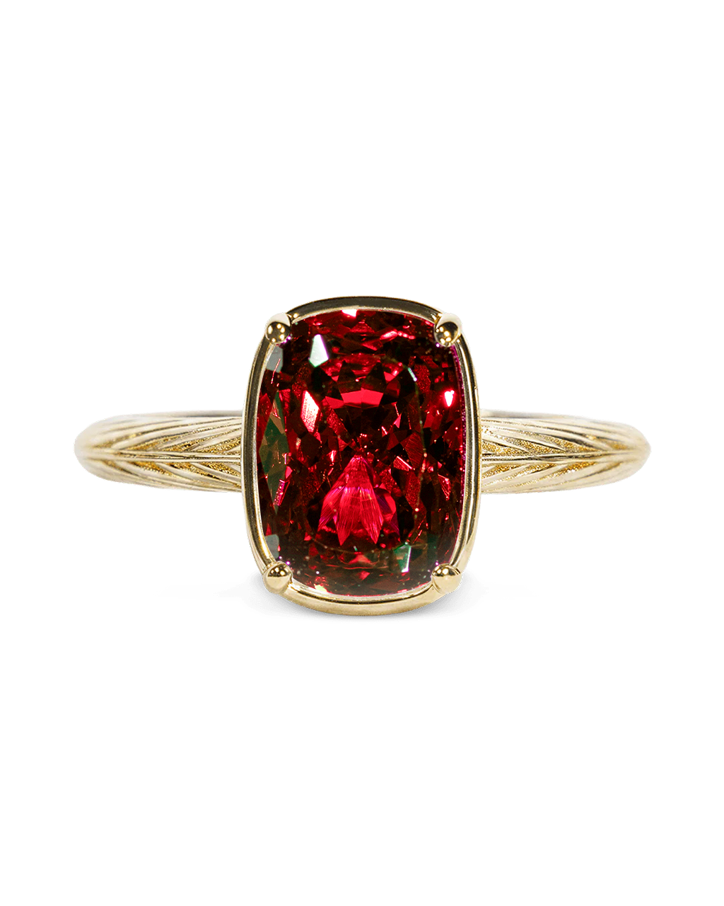 Mini Garnet Elongated Cushion Ring
