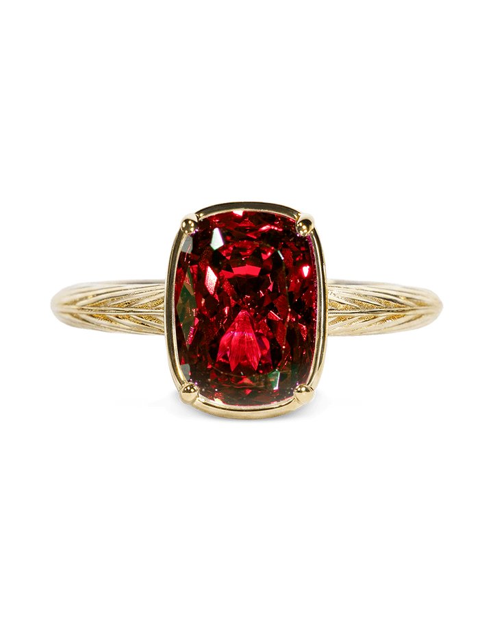 Mini Garnet Elongated Cushion Ring