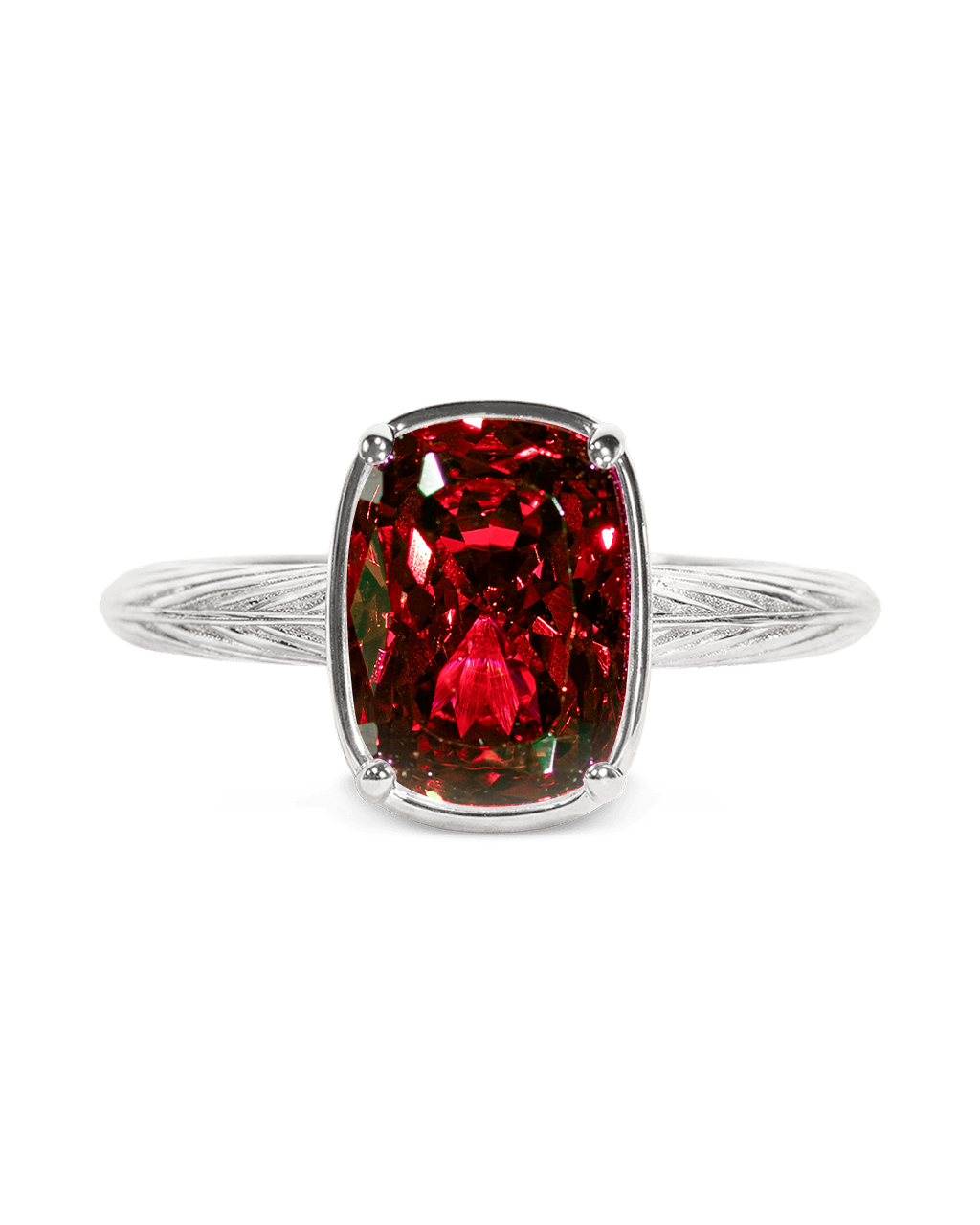 Mini Garnet Elongated Cushion Ring