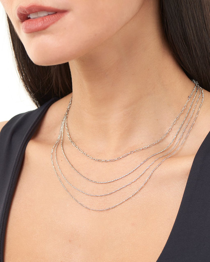 Multi Chain Layered Necklace by Sterling Forever