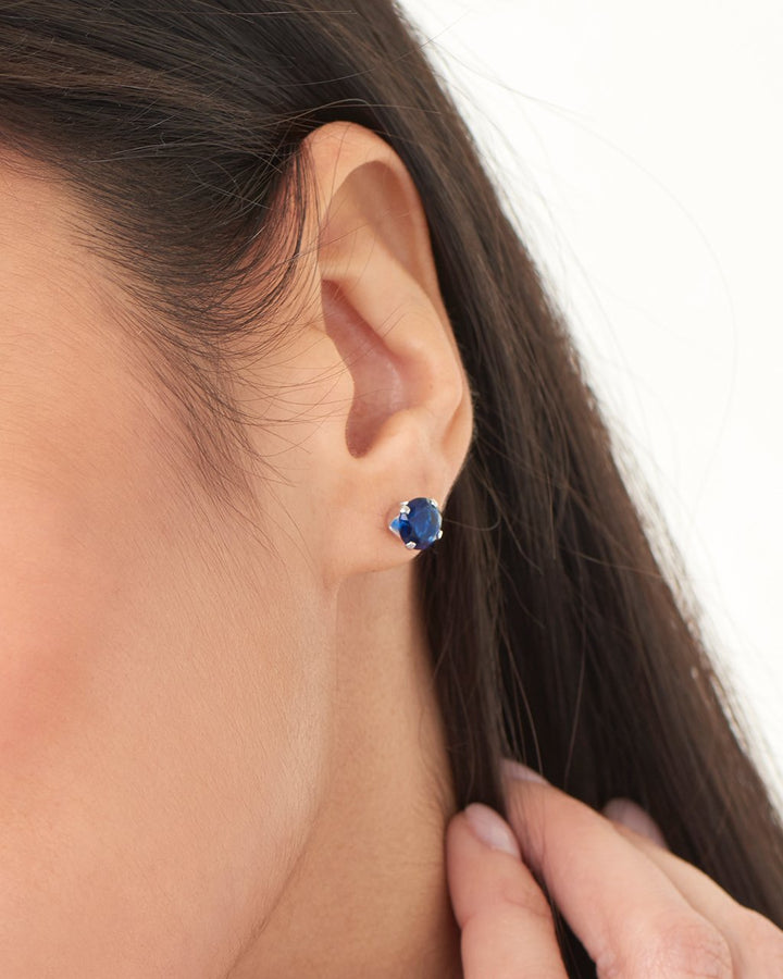 Sterling Silver 7mm Rainbow CZ Studs by Sterling Forever