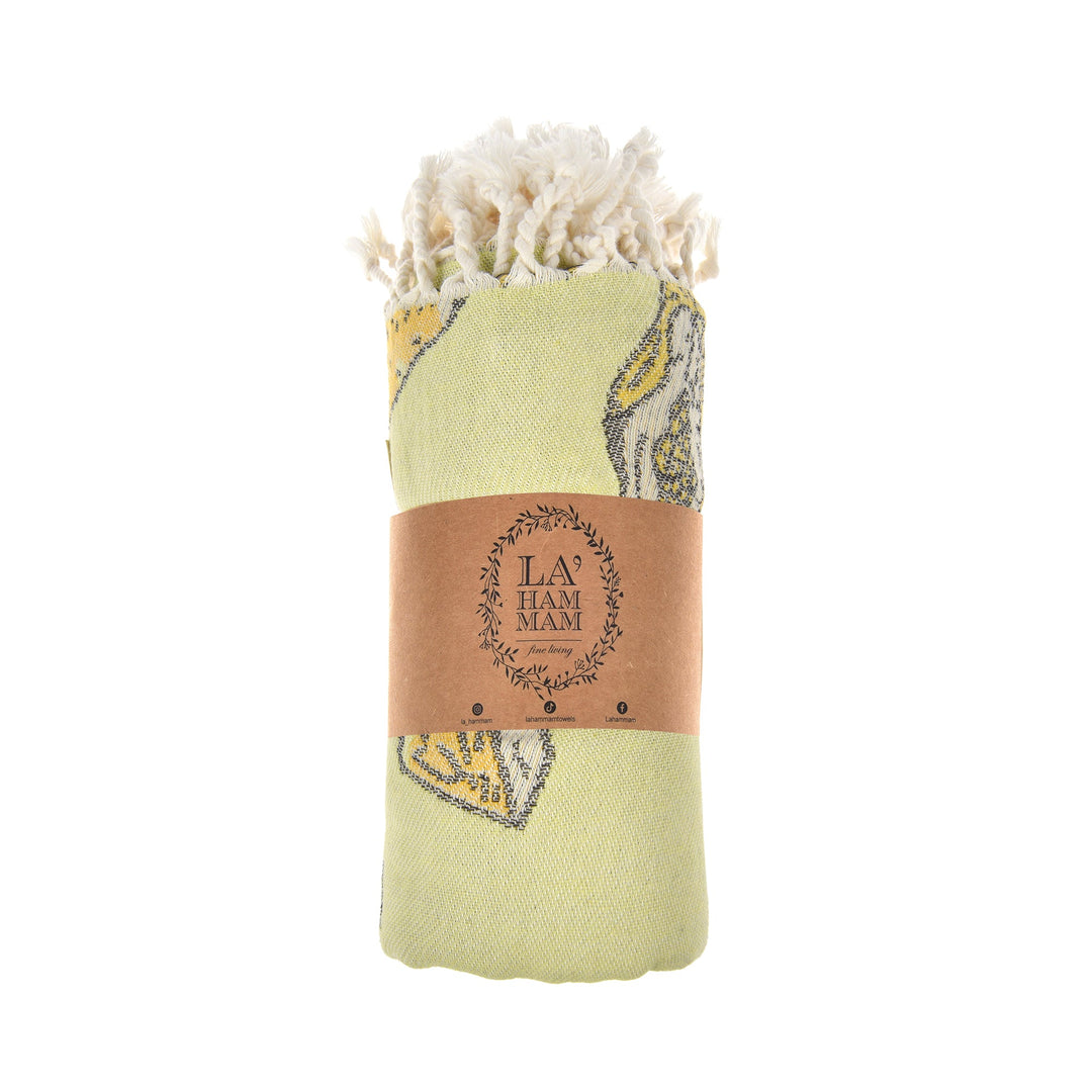 Exclusive Tropicals Peshtemal Pure Cotton Beach Towel by La'Hammam