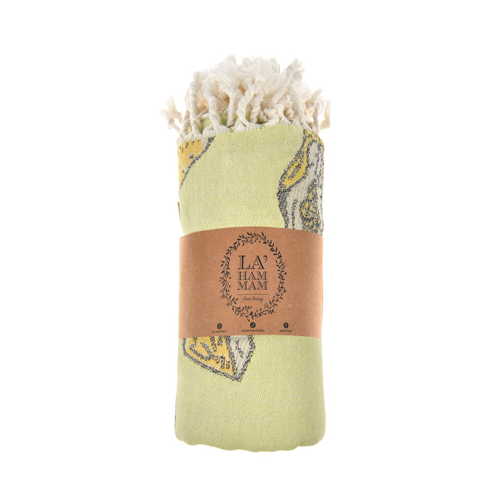 Exclusive Tropicals Peshtemal Pure Cotton Beach Towel by La'Hammam