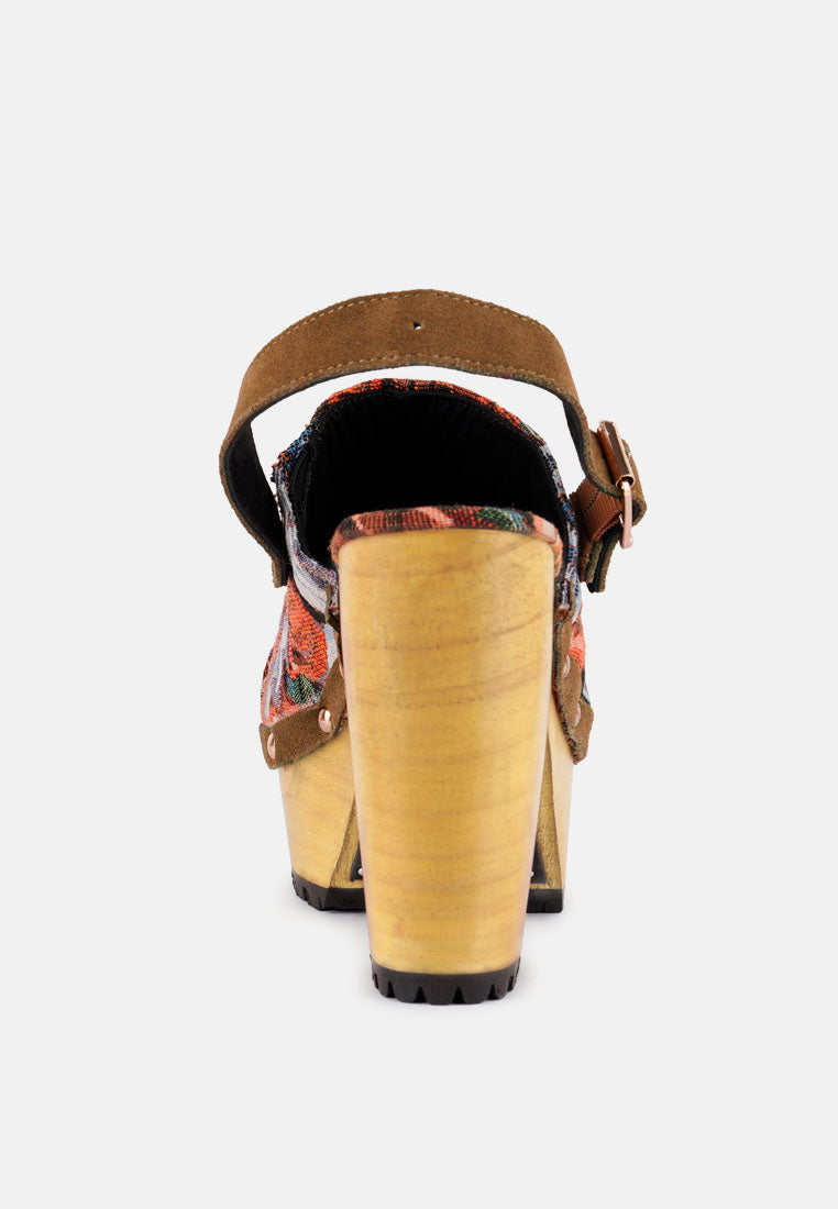 mural tapestry handcrafted clogs by London Rag