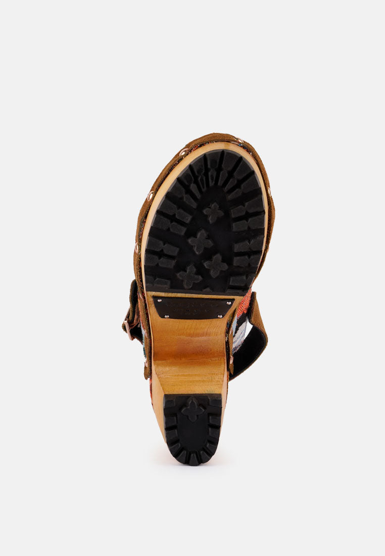 mural tapestry handcrafted clogs by London Rag