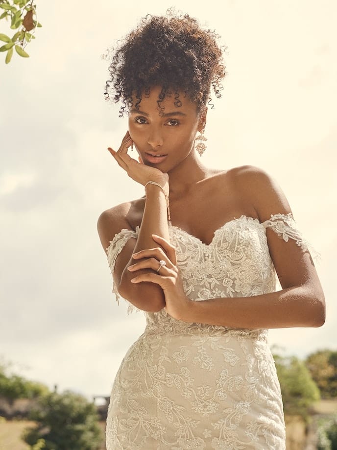 The 'Katell' Gown by Maggie Sottero Size 12 (Without the Cap Sleeves)